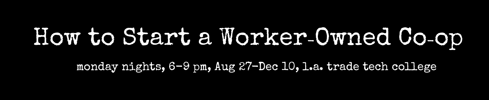 how to start a worker co-op